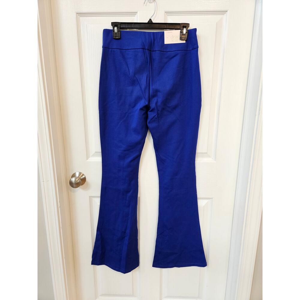 Dear Scarlett It’s Magic Flare Pants L Cobalt Blue Stretch Pull On NWT - Picture 3 of 11